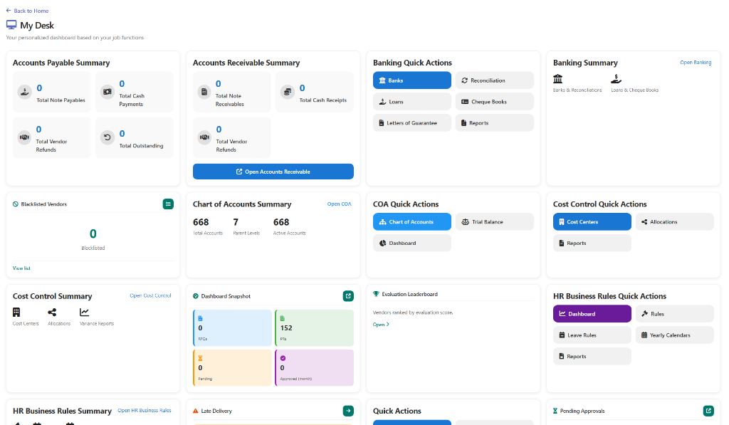 My Desk Command Center